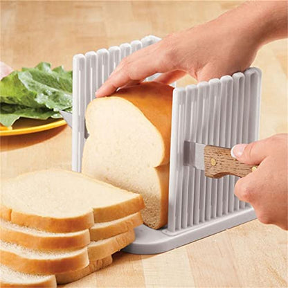 GENERIC Adjustable Toast Slicer Toast Cutting For Bread,Toast Slicing Machine Plastic Bread Slicer For Homemade Bread Slicer Loaf For Slicing (2pcs)