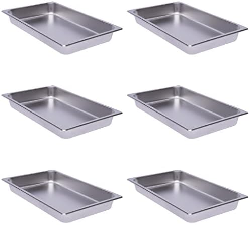  4 Pcs Hotel Pan Steam Table Pans With Lid, 4" Deep Full Size Stainless Steel Food Pan With Cover, Buffet Servers Pans Food Warmer Catering Pan Hot Steam Tray Water Pan For Restaurant Commercial