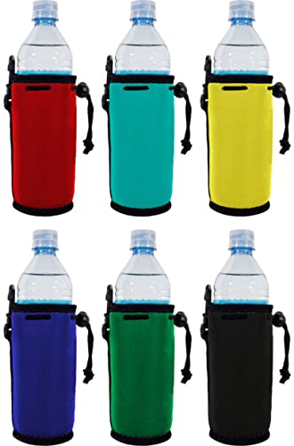  Blank Neoprene Water Bottle Coolie (Variety Color 6 Pack)
