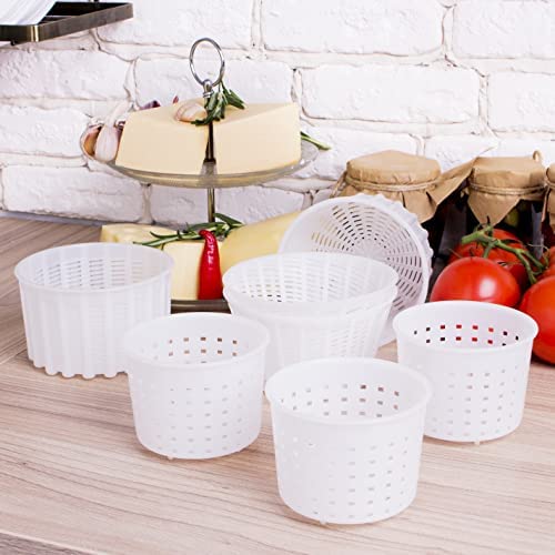  7 Items Cheese Making Kit | Variouse Cheese Molds 0.25-0.6 Kg For Soft Cheeses (7). Cheesemaking From Cow And Goat Milk. Cheese Making Supplies