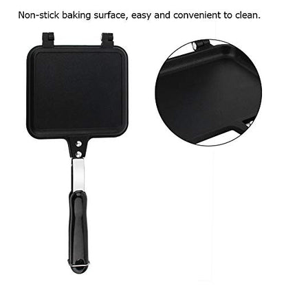  Frying Pan - Delaman Dual-sided Non-stick Sandwich Pan Waffle Maker For Cake Toast Sandwich