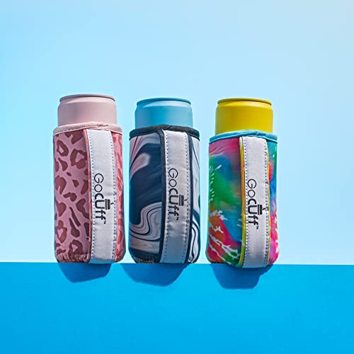  Tall Can Cuff Covers Reusable Insulator With Handle: Neoprene Can Coosies With Insulated Sleeves For Soda, Water Bottle, Beer, Other 16 Oz Tall Can Beverages (Sunflower Tie Dye, Tall 16oz)