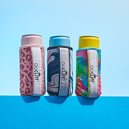  Tall Can Cuff Covers Reusable Insulator With Handle: Neoprene Can Coosies With Insulated Sleeves For Soda, Water Bottle, Beer, Other 16 Oz Tall Can Beverages (Sunflower Tie Dye, Tall 16oz)
