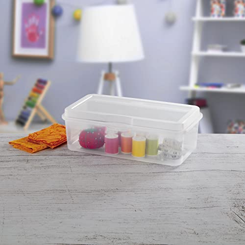  18058606 Large Flip Top, Clear, 6-Pack