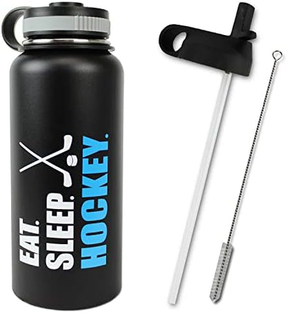 Water Bottle Baseball Softball Tumbler 32 Oz Gift For Mom Men Flask Sports Travel Waterbottle, Stainless Steel, Vacuum Insulated, Water Cold For 24, Hot For 12 Hours