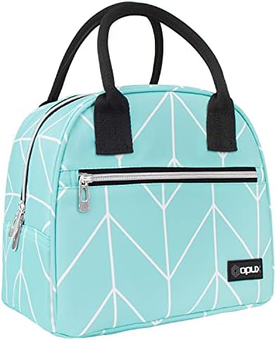  PUX Insulated Lunch Box Women, Lunch Bag Tote Girls Kids Teen Adult, Cute Soft Lunch Cooler Container Work School, Reusable Thermal Food Meal Prep Organizer Lunch Pail Travel Beach, Floral Purple