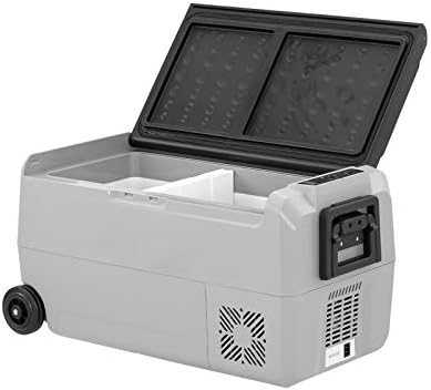  Dual Zone 38 Quart Portable Car Fridge (-4°F To 68°F) 12 Volt Freezer Refrigerator For Vehicle, Home, Outdoor