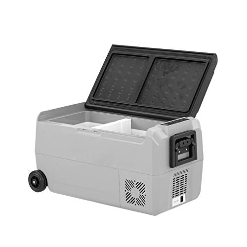  Dual Zone 38 Quart Portable Car Fridge (-4°F To 68°F) 12 Volt Freezer Refrigerator For Vehicle, Home, Outdoor