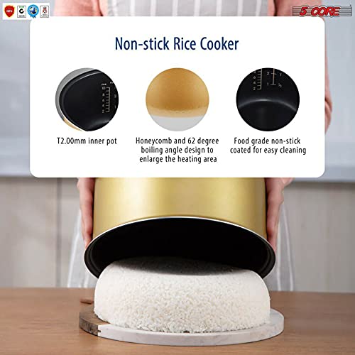  .3Qt Asian Rice Cooker Digital Programmable 15-in-1 Ergonomic Large Touch Screen Electric Multi Cooker Slow Cooker Steamer Pot Warmer 11 Cups 24 Hour Delay Timer Auto Keep Warm Feature RC 0501