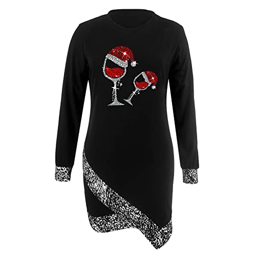  Crewneck Sweatshirts For Women Fall Fashion Sweatshirts Long Sleeve Plus Size Christmas Print Pullover Top Fall Clothes