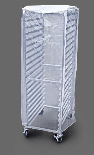  New Star Foodservice 36541 Plastic 10-Tier Commercial Kitchen Bun Pan Rack Cover, 28-Inch By 23-Inch By 33-Inch, Set Of 2, Clear