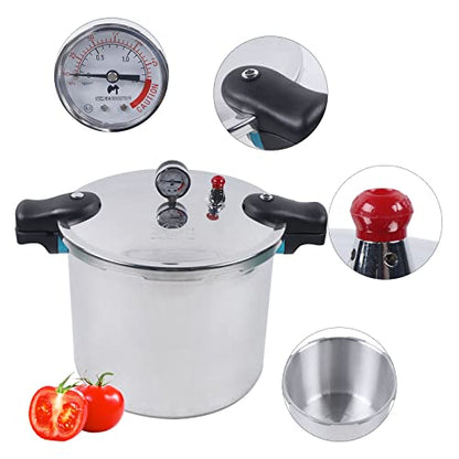  22L Thickened Explosion Proof Pressure Cooker,Large Capacity Pressure Cooker,Pressure Cooker,Rice Cooker,Rice Maker Cooker,Stainless Steel Rice Cooker,Silver Cylindrical Polished Process