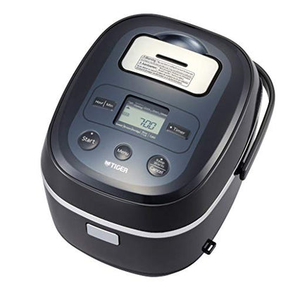 TIGER JBX-A18U 10-Cup Capacity Easy-to-Clean Micom Electric Rice Cooker With Tacook Cooking Plate, Scratch Resistant Inner Pot And Steam Gasket (Black And Stainless Steel)