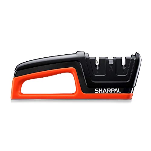  206N 3-in-1 Kitchen Chef Knife Scissors Sharpener, Sharpening Tool For Straight & Serrated Knives, Repair And Hone Blades, Fast Sharpen Scissor