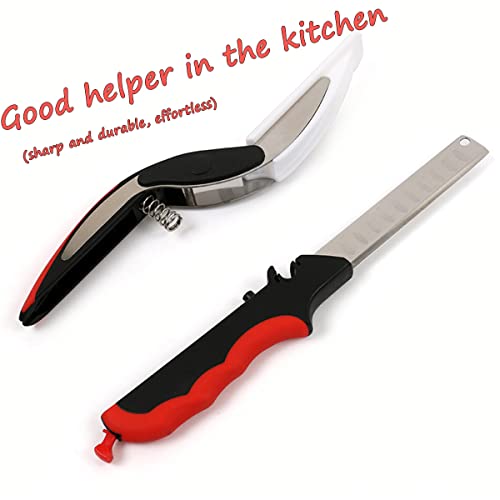  New Vegetable Food Scissors Kitchen Multi-purpose Non-stick Detachable Auxiliary Food Scissors 2 In 1 Food Slicer Vegetable Cutter Kitchen Gadgets