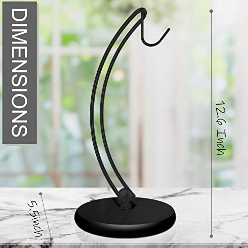  Signice Banana Holder Stand - Newest Patented Modern Banana Tree Hanger With Wood Base Stainless Steel Banana Rack For Home Kitchen Use,Doesn't Tip Over (Full Black)