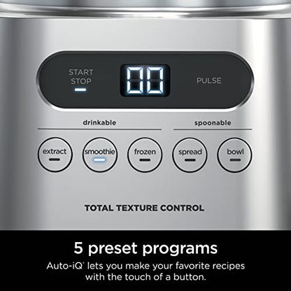 Ninja SS151 TWISTi Blender DUO, High-Speed 1600 WP Smoothie Maker & Nutrient Extractor* 5 Functions Smoothie, Spreads & More, SmartTORQUE, 34-oz. Pitcher & (2) To-Go Cups, Gray