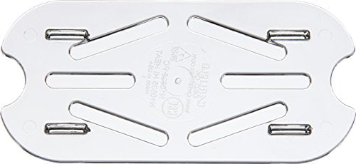  Carlisle FoodService Products CFS 1033507 TopNotch Polycarbonate Drain Shelf, 5" Length X 2.38" Width X 5/8" Height, Clear, For One-Ninth Size Food Pan (Case Of 6)