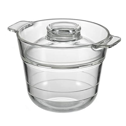 Hario ARIO XRCP-1 Ippeya Heat-Resistant Glass, 0.5 - 1 Cup, Can See Contents In The Microwave, Easy Cooking, 10 Minutes, Home Rice, For Single Use