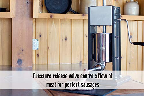 Weston Manual Vertical Sausage Stuffer, 7-Pound Capacity , Dual Speed, Easy Clean Up
