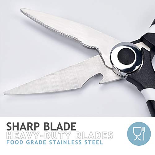  Kitchen Shears,RageCraft 2-Pack Kitchen Premium Heavy Duty Dishwasher Safe Scissors,Super-Sharp Scissors,Multipurpose Stainless Steel Scissors For Chicken,Poultry Meat,Fish,Vegetables,Herbs