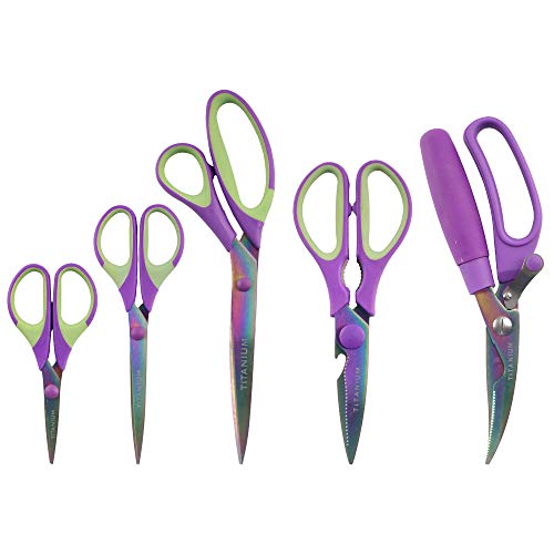  Ultimate Value Scissor Set For Kitchen And Craft - 5pc - 3 Sets