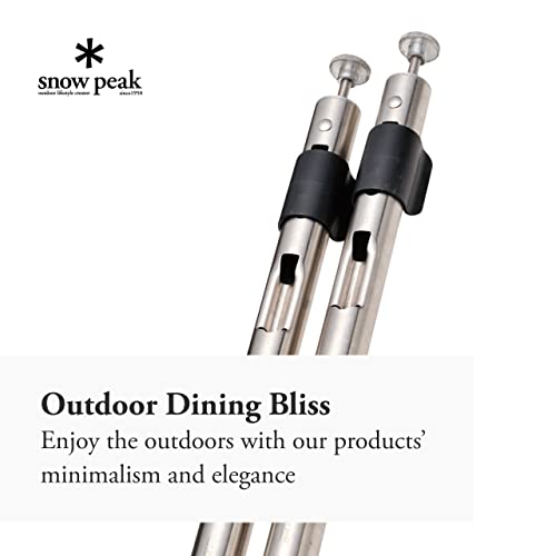 Snow Peak IGT Height Adjuster - Adjust Table Height - Stainless Steel, Aluminum - 7.1 Oz - Set Of 2