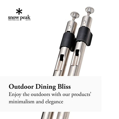 Snow Peak IGT Height Adjuster - Adjust Table Height - Stainless Steel, Aluminum - 7.1 Oz - Set Of 2