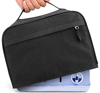 Toaster Cover UCARE 4 Slice Toaster Dust Cover With Side Pocket Can Hold Personalized Pocket Knife Tear Resistant And Waterproof Fit Most 4 Slice Toaster (Black, 16” X 7.5” X 8”)