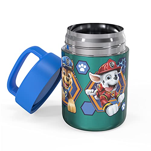  Kids' Vacuum Insulated Stainless Steel Food Jar With Carry Handle, Thermal Container For Travel Meals And Lunch On The Go, 12 Oz, PAW Patrol