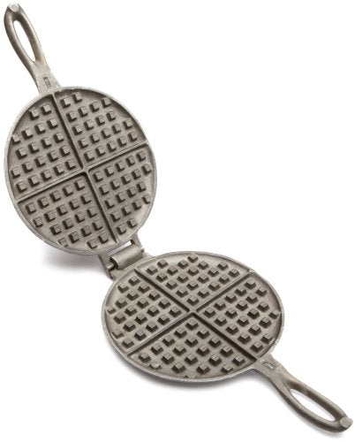  Old Fashioned Waffle Cast Iron, Black