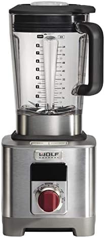  Olf Gourmet Pro-Performance Blender, 64 Oz Jar, 4 Program Settings, 12.5 AMPS, Blends Food, Shakes And Smoothies, Red Knob, Stainless Steel (WGBL200S)