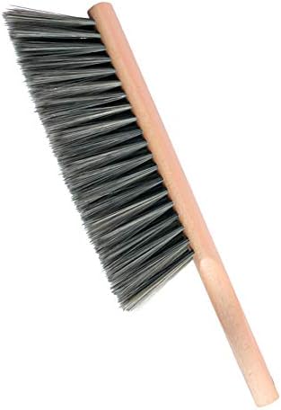  Horsehair Hand Brush Soft Bristles Oiled Beech Wood Handle Small 12 Inch Long (White Horsehair)