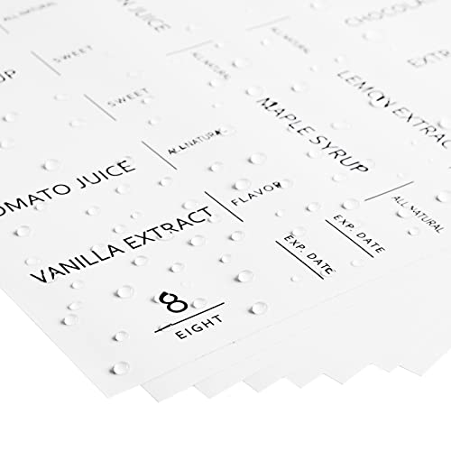  132 Preprinted Minimalist Oil Labels For Bottles, Condiments Labels, Oils And Vinegars Dispenser Stickers, Pantry Labels For Oil Bottles Organization