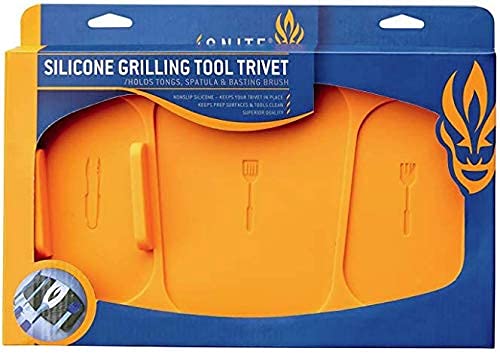  Gnite Silicone Grilling Trivet Is A 100% Nonslip Silicone Tool That Holds Tongs, Spatula & BASTING Brush Preventing Them From Contamination On The Grill's Surface And Also Keeps Your Grill Clean.
