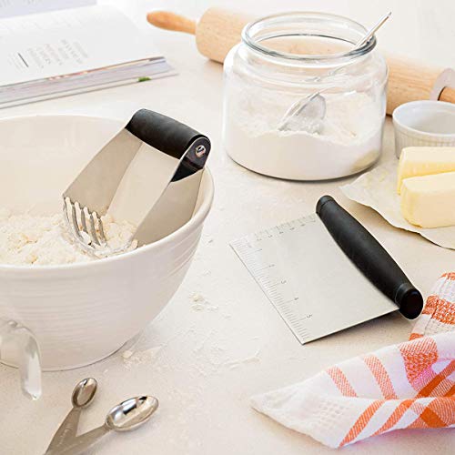  And Kitchen Tool Stainless Steel Metal Griddle Scraper Chopper Cutter For Bread And Pizza Dough Purpose Stainless Steel Scraper & Chopper Dough Scraper, Dough Cutter & Pastry Scraper