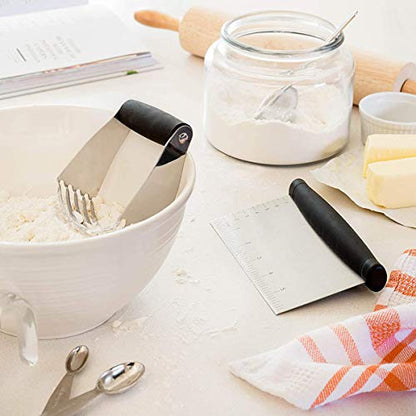  And Kitchen Tool Stainless Steel Metal Griddle Scraper Chopper Cutter For Bread And Pizza Dough Purpose Stainless Steel Scraper & Chopper Dough Scraper, Dough Cutter & Pastry Scraper