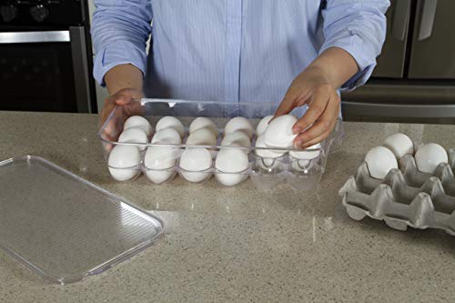  Deluxe Egg Tray, 18 Count, Clear