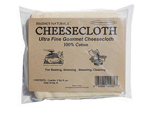  Regency Wraps Natural Ultra Fine Cheesecloth 100% Cotton, 2pack, 18 Sq. Ft & Natural Cooking Twine 1/2 Cone 100% Cotton 500ft, 1-Pack, Ivory