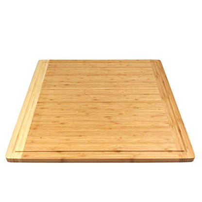  Universal Premium Pull Out Cutting Boards - Under Counter Replacement - Designed To Fit Standard Slots - Heavy Duty Kitchen Board With Juice Groove - 22" X 22" X 0.75" - 1 Piece