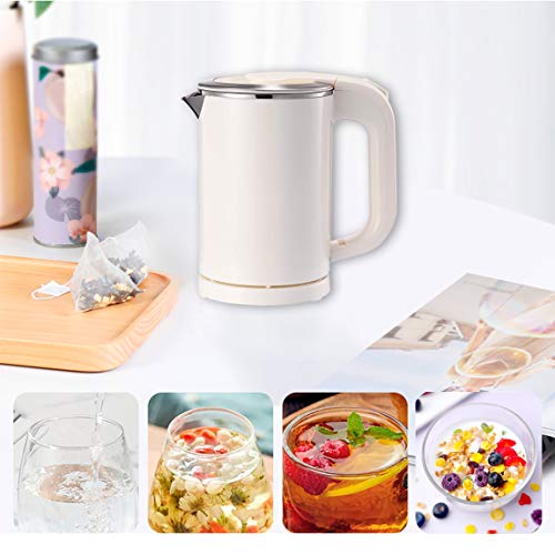  0.5L Portable Travel Electric Kettle Suitable For Traveling Cooking, Boiling (White)