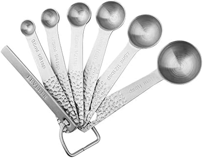  Measuring Cups, Measuring Cups And Spoons Set, 6 Measuring Spoons Set And 5 Measuring Cup Set, Stainless Steel Measuring Cups, Metal Measuring Cups, Mini Teaspoon Measuring Spoons Equivalents