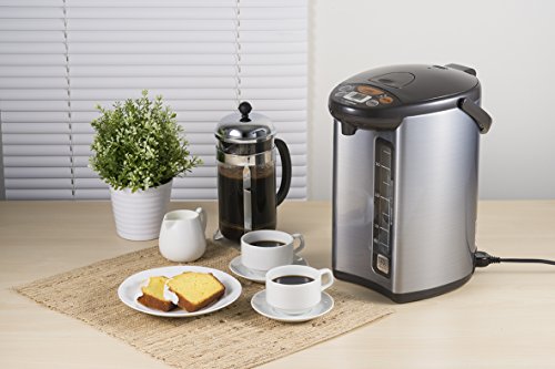  Micom Water Boiler & Warmer, 135 Oz. / 4.0 Liters, Silver & NS-TSC10 5-1/2-Cup (Uncooked) Micom Rice Cooker And Warmer, 1.0-Liter
