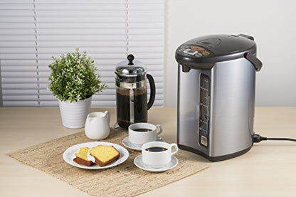  Micom Water Boiler & Warmer, 135 Oz. / 4.0 Liters, Silver & NS-TSC10 5-1/2-Cup (Uncooked) Micom Rice Cooker And Warmer, 1.0-Liter