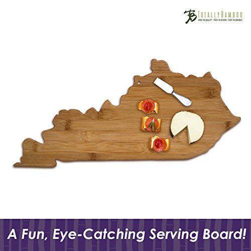  Kentucky State Shaped Cutting Board, Natural Bamboo