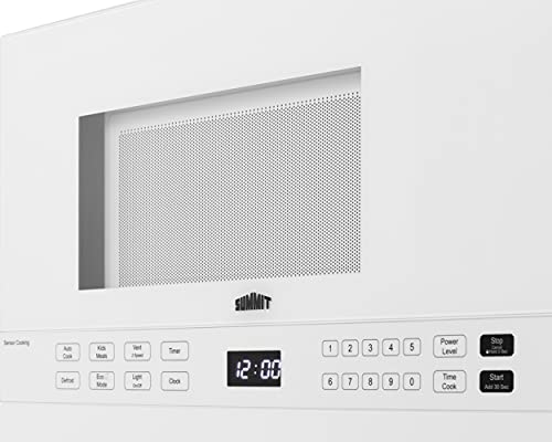  MHOTR241W 24 Wide Over-the-Range Microwave, Auto-Cook, 1.4. Cu.ft Large Capacity, LED Lighting, 10 Power Levels, Removable 12.75 Glass Turntable, Child Lock, Eco Mode, White