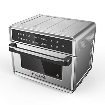  10 In 1 Electronic Multifunction 360 Degree Hot Air Technology Countertop Oven, Silver Chrome, 25 Liter Capacity