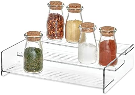  IDesign BPA-Free Plastic Deep Kitchen Storage Bin With Handles, Spice Rack