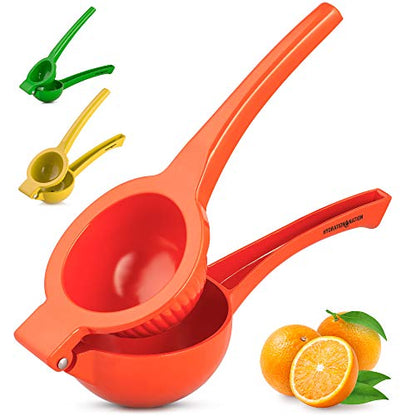  Orange Squeezer - Single Bowl Metal Citrus Juicer Extracts Oranges In Seconds - Easy To Squeeze Manual Press Juicer