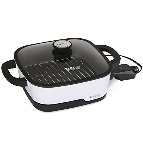  Presto 07118 Tuxedo Precision Multi-Cooker Digital Skillet, 12", White